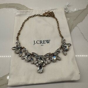 J. Crew Gold and Crystal Collar Necklace